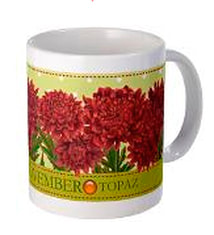 Anni Arts Birth Flower and Gem November Ceramic Mug