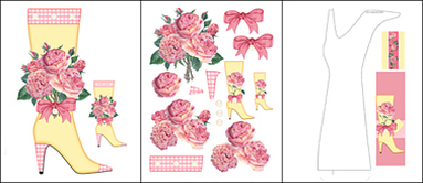 Birth Flower and Gem June Shaped Stand-up Boot Card
