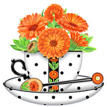  Anni Arts Handmade Card Designs Birth Flower October Shaped Teacup Cradle Card 