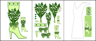 Birth Flower and Gem May Shaped Stand-up Boot Card