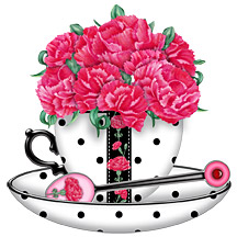  Anni Arts Handmade Card Designs Birth Flower January Shaped Teacup Cradle Card 