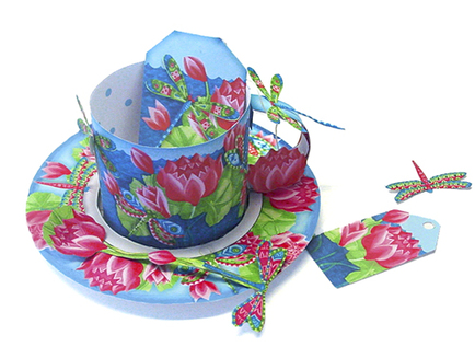 Anni Arts Paper Porcelain 3D Summer Cup, Saucer and Spoon