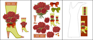 Birth Flower and November Shaped Stand-up Boot Card